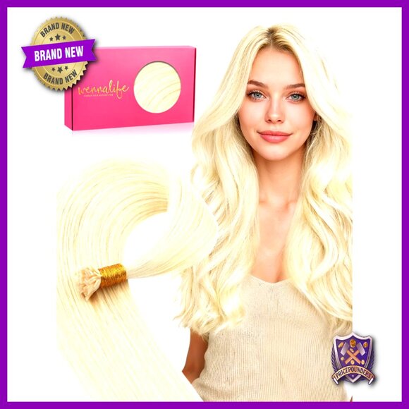 Human Hair Extensions 16 Inch Mini Flat Tip Keratin Bonds 50g